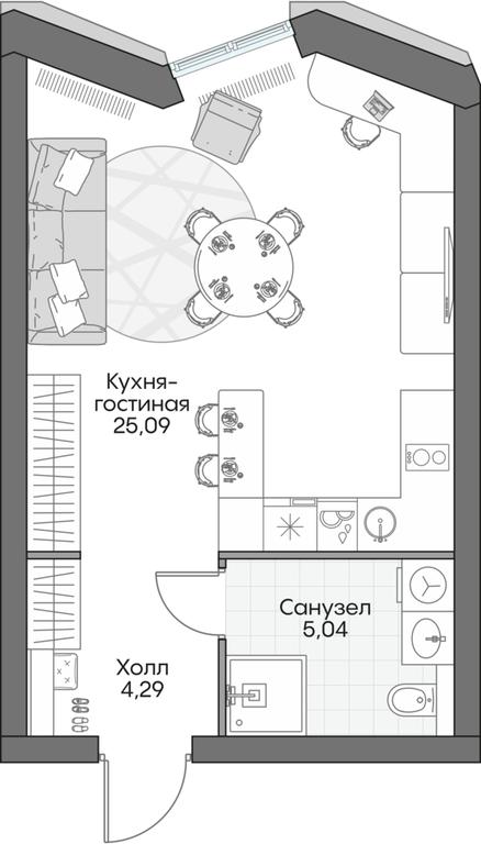 Apartment Sale, 34.56 sq. m. at Dom na naberezhnoy INSIDER (Insayder), Avtozavodskaya Street, Moscow, Russia #1 Apartment Sale, 34.56 sq. m. at Dom na naberezhnoy INSIDER (Insayder), Avtozavodskaya Street, Moscow, Russia #1