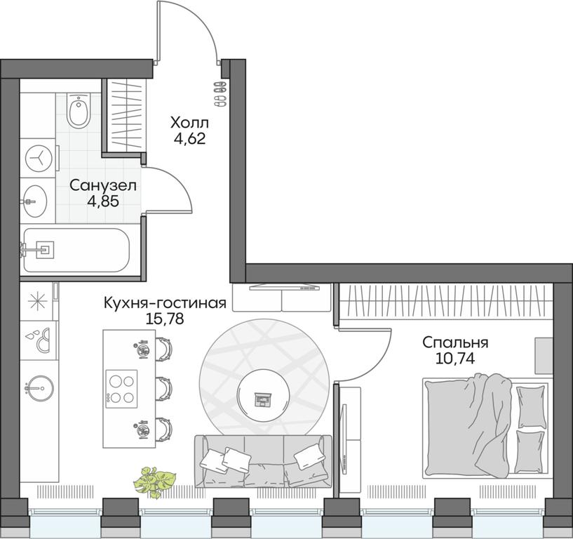 1-BD Apartment Sale, 36.25 sq. m. at Dom na naberezhnoy INSIDER (Insayder), Avtozavodskaya Street, Moscow, Russia #1 1-BD Apartment Sale, 36.25 sq. m. at Dom na naberezhnoy INSIDER (Insayder), Avtozavodskaya Street, Moscow, Russia #1