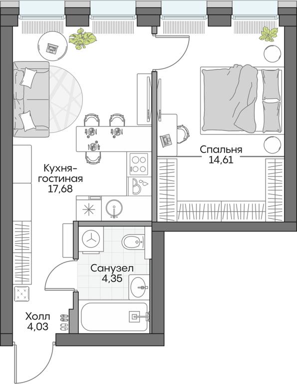 1-BD Apartment Sale, 38.15 sq. m. at Dom na naberezhnoy INSIDER (Insayder), Avtozavodskaya Street, Moscow, Russia #2 1-BD Apartment Sale, 38.15 sq. m. at Dom na naberezhnoy INSIDER (Insayder), Avtozavodskaya Street, Moscow, Russia #2