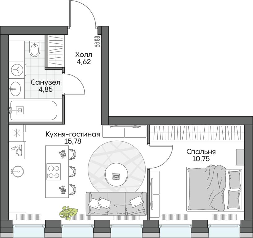 1-BD Apartment Sale, 36.25 sq. m. at Dom na naberezhnoy INSIDER (Insayder), Avtozavodskaya Street, Moscow, Russia #1 1-BD Apartment Sale, 36.25 sq. m. at Dom na naberezhnoy INSIDER (Insayder), Avtozavodskaya Street, Moscow, Russia #1
