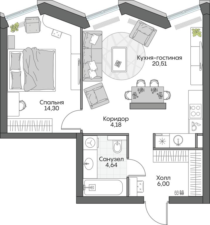 1-BD Apartment Sale, 49.88平方米 at Dom na naberezhnoy INSIDER (Insayder), Avtozavodskaya Street, Moscow, Russia #1 1-BD Apartment Sale, 49.88平方米 at Dom na naberezhnoy INSIDER (Insayder), Avtozavodskaya Street, Moscow, Russia #1