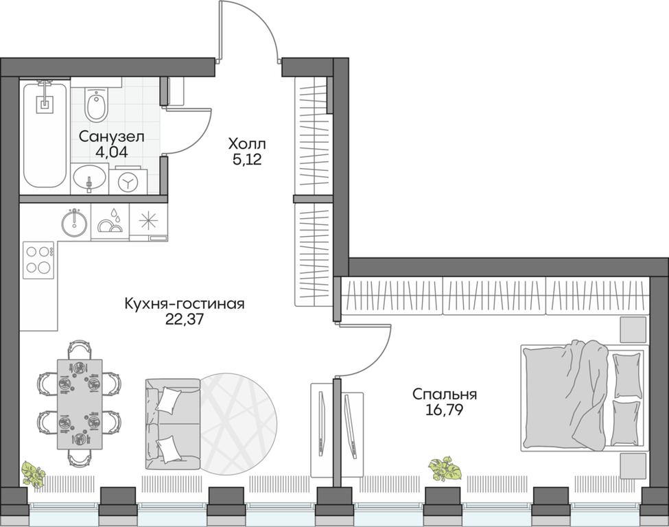 1-BD Apartment Sale, 46.88 sq. m. at Dom na naberezhnoy INSIDER (Insayder), Avtozavodskaya Street, Moscow, Russia #2 1-BD Apartment Sale, 46.88 sq. m. at Dom na naberezhnoy INSIDER (Insayder), Avtozavodskaya Street, Moscow, Russia #2