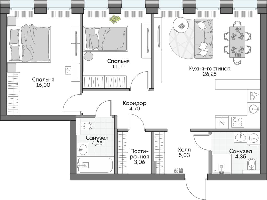 2-BD Apartment Sale, 73.32 sq. m. at Dom na naberezhnoy INSIDER (Insayder), Avtozavodskaya Street, Moscow, Russia #2 2-BD Apartment Sale, 73.32 sq. m. at Dom na naberezhnoy INSIDER (Insayder), Avtozavodskaya Street, Moscow, Russia #2