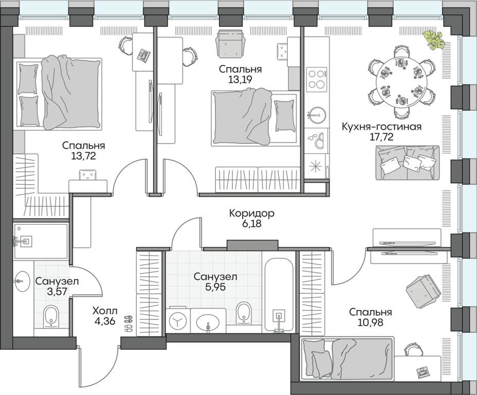 3-BD Apartment Sale, 75.59 sq. m. at Dom na naberezhnoy INSIDER (Insayder), Avtozavodskaya Street, Moscow, Russia #1 3-BD Apartment Sale, 75.59 sq. m. at Dom na naberezhnoy INSIDER (Insayder), Avtozavodskaya Street, Moscow, Russia #1