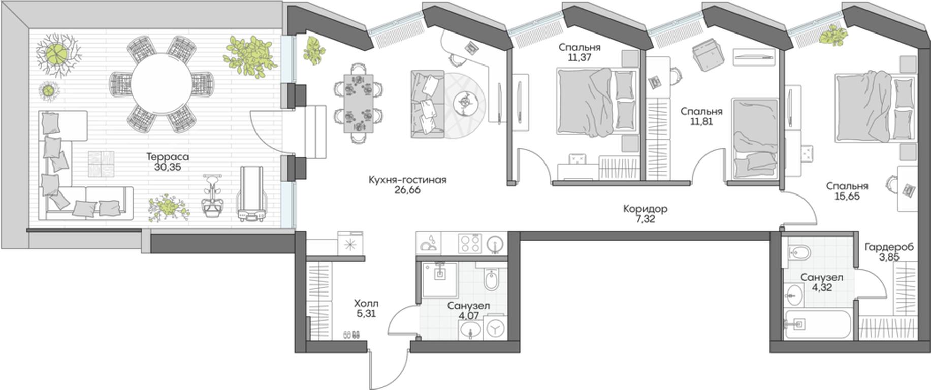 3-BD Apartment Sale, 118.73 sq. m. at Dom na naberezhnoy INSIDER (Insayder), Avtozavodskaya Street, Moscow, Russia #2