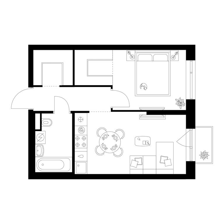 1-BD Apartment Sale, 38.6 sq. m. at Losinoostrovskiy Park, Otkrytoye Highway, 18Ас11, Moscow, Russia #1