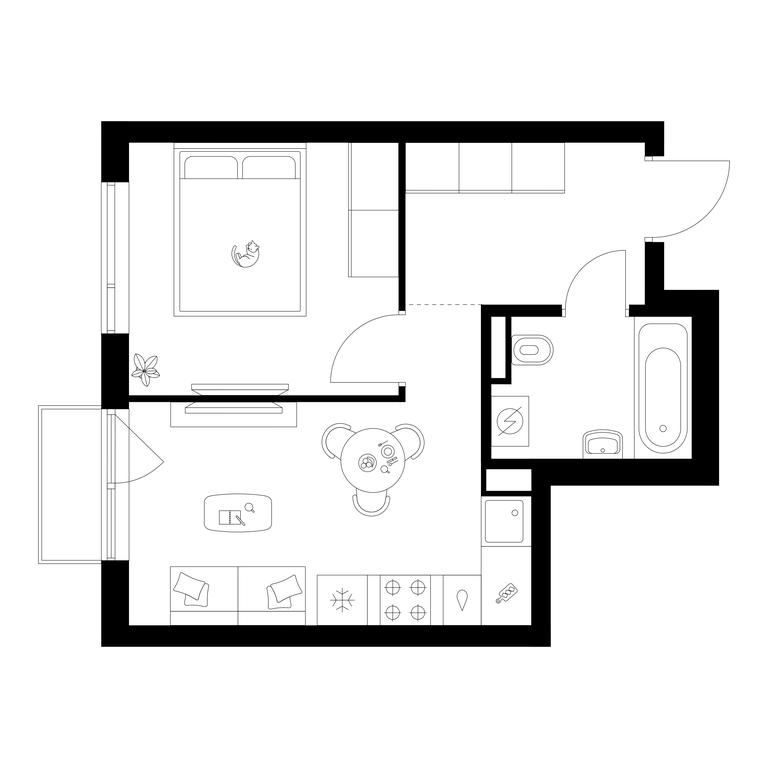 1-BD Apartment Sale, 32.6 sq. m. at Losinoostrovskiy Park, Otkrytoye Highway, 18Ас11, Moscow, Russia #1