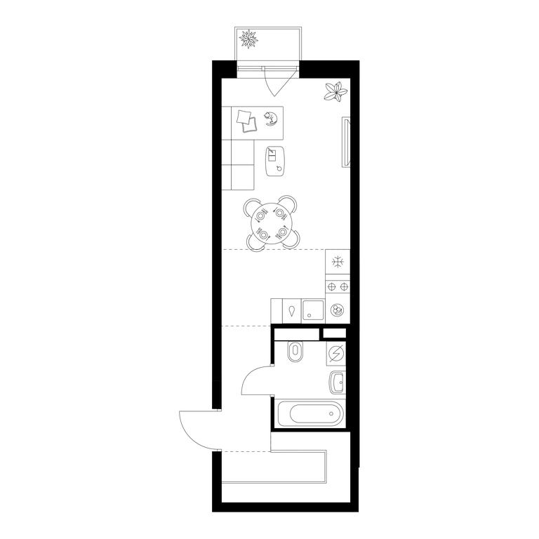 Apartment Sale, 30.7 sq. m. at Losinoostrovskiy Park, Otkrytoye Highway, 18Ас11, Moscow, Russia #1