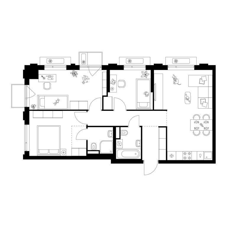 3-BD Apartment Sale, 71.5 sq. m. at Losinoostrovskiy Park, Otkrytoye Highway, 18Ас11, Moscow, Russia #1 3-BD Apartment Sale, 71.5 sq. m. at Losinoostrovskiy Park, Otkrytoye Highway, 18Ас11, Moscow, Russia #1