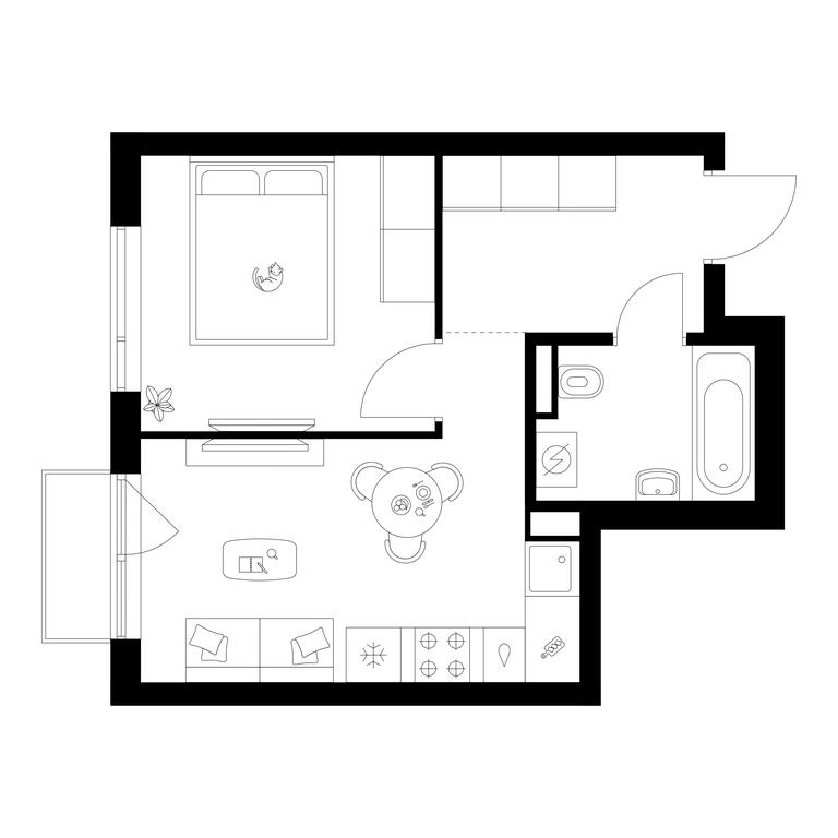 1-BD Apartment Sale, 32.6 sq. m. at Losinoostrovskiy Park, Otkrytoye Highway, 18Ас11, Moscow, Russia #1