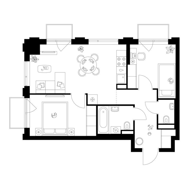 2-BD Apartment Sale, 49 sq. m. at Losinoostrovskiy Park, Otkrytoye Highway, 18Ас11, Moscow, Russia #1 2-BD Apartment Sale, 49 sq. m. at Losinoostrovskiy Park, Otkrytoye Highway, 18Ас11, Moscow, Russia #1