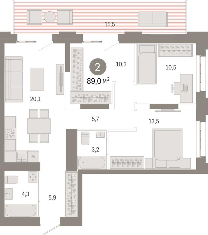 3-BD Apartment Sale, 89平方米 at Kvartal Metronom, Tagilskaya Street, Moscow, Russia #1 3-BD Apartment Sale, 89平方米 at Kvartal Metronom, Tagilskaya Street, Moscow, Russia #1
