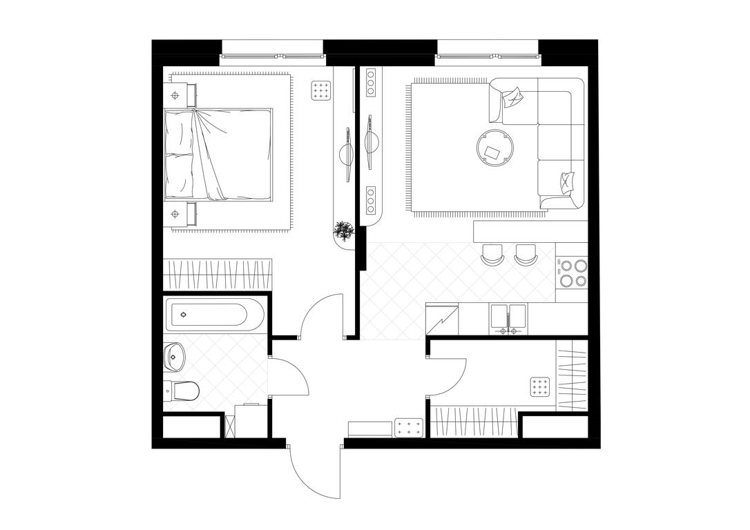 Apartment Sale, 49.4 sq. m. at Rezidentsii Skolkovo, Kashtanovaya ulitsa, 1, rabochiy posyolok Zarechye, Odintsovskiy City District, Moscow Region, Russia #1