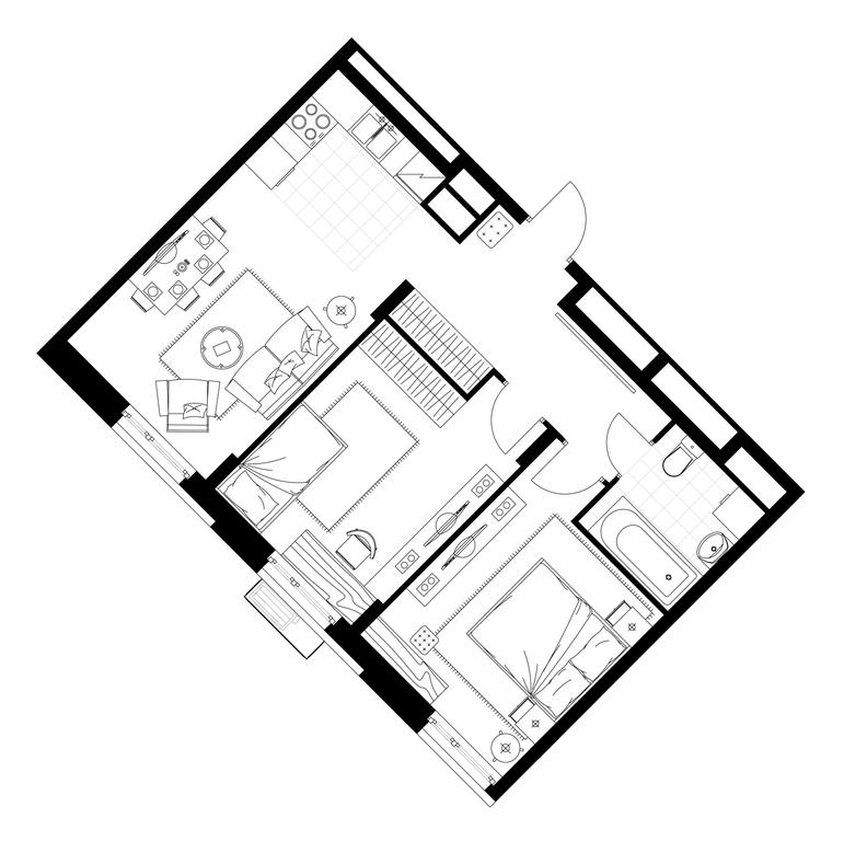 2-BD Apartment Sale, 57.5平方米 at Rezidentsii Skolkovo, Kashtanovaya ulitsa, 1, rabochiy posyolok Zarechye, Odintsovskiy City District, Moscow Region, Russia #1 2-BD Apartment Sale, 57.5平方米 at Rezidentsii Skolkovo, Kashtanovaya ulitsa, 1, rabochiy posyolok Zarechye, Odintsovskiy City District, Moscow Region, Russia #1