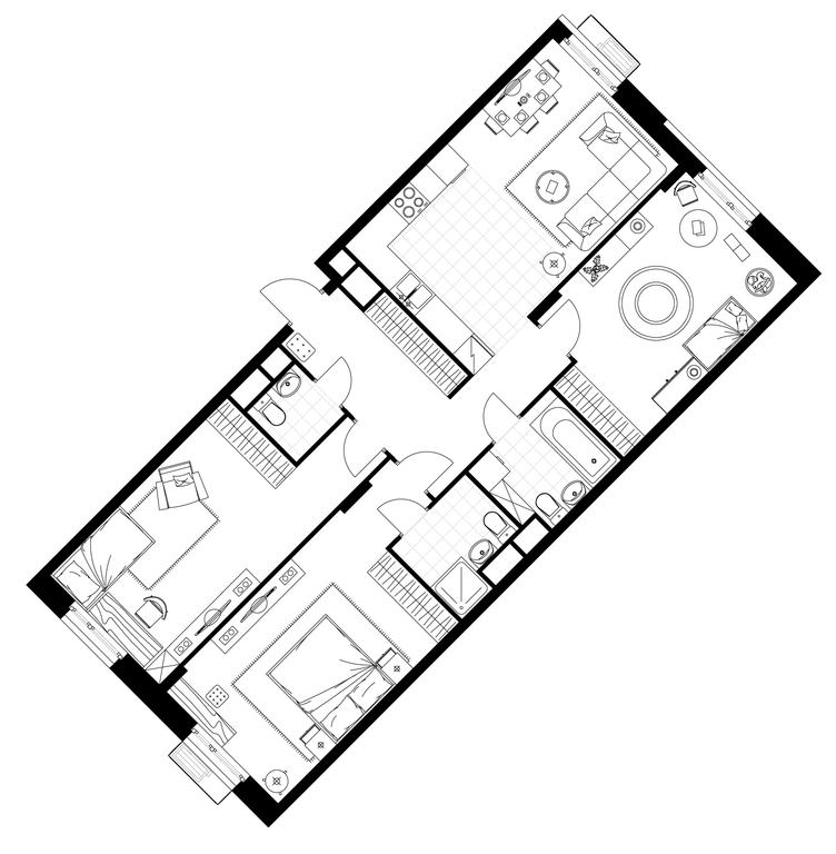 3-BD Apartment Sale, 94.4 sq. m. at Rezidentsii Skolkovo, Kashtanovaya ulitsa, 1, rabochiy posyolok Zarechye, Odintsovskiy City District, Moscow Region, Russia #1