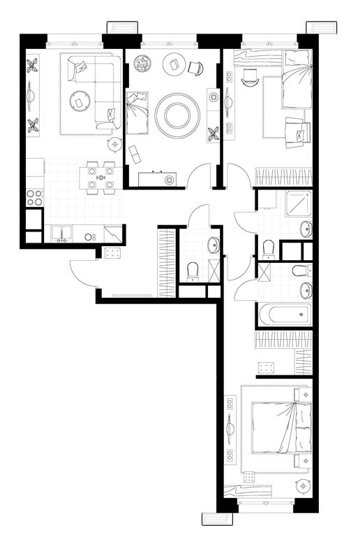 3-BD Apartment Sale, 87.3 sq. m. at Rezidentsii Skolkovo, Kashtanovaya ulitsa, 1, rabochiy posyolok Zarechye, Odintsovskiy City District, Moscow Region, Russia #1