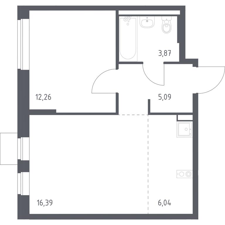 Apartment Sale, 43.65平方米 at Podolskie Kvartaly, zhiloy kompleks Podolskiye Kvartaly, Ryazanovskoe Settlement, Moscow, Russia #1 Apartment Sale, 43.65平方米 at Podolskie Kvartaly, zhiloy kompleks Podolskiye Kvartaly, Ryazanovskoe Settlement, Moscow, Russia #1