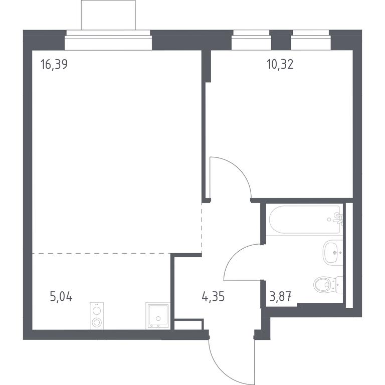 Apartment Sale, 39.97平方米 at Podolskie Kvartaly, zhiloy kompleks Podolskiye Kvartaly, Ryazanovskoe Settlement, Moscow, Russia #1