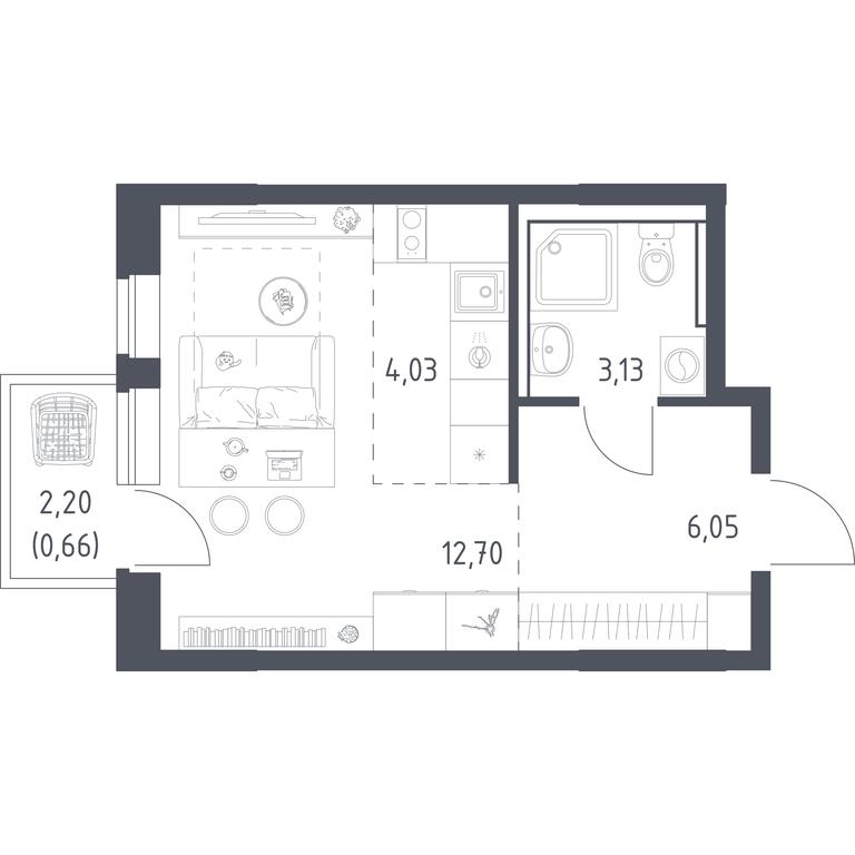 Apartment Sale, 26.57 sq. m. at Podolskie Kvartaly, zhiloy kompleks Podolskiye Kvartaly, Ryazanovskoe Settlement, Moscow, Russia #1 Apartment Sale, 26.57 sq. m. at Podolskie Kvartaly, zhiloy kompleks Podolskiye Kvartaly, Ryazanovskoe Settlement, Moscow, Russia #1