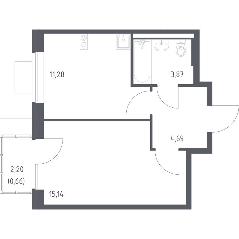 Apartment Sale, 35.64 sq. m. at Podolskie Kvartaly, zhiloy kompleks Podolskiye Kvartaly, Ryazanovskoe Settlement, Moscow, Russia #1 Apartment Sale, 35.64 sq. m. at Podolskie Kvartaly, zhiloy kompleks Podolskiye Kvartaly, Ryazanovskoe Settlement, Moscow, Russia #1