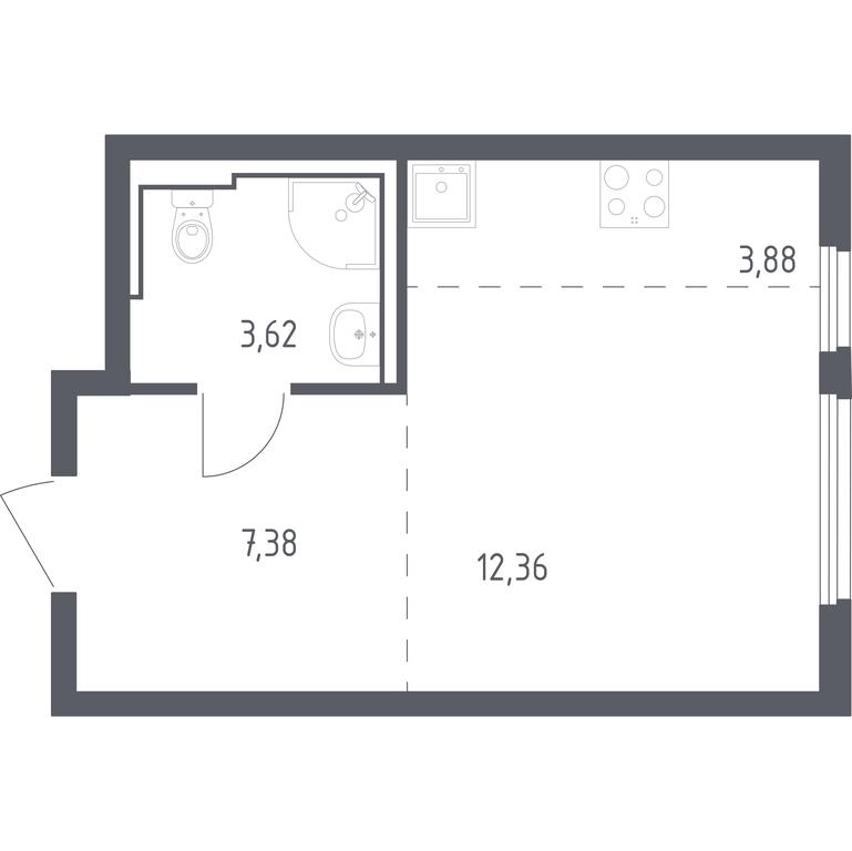 Apartment Sale, 27.24 sq. m. at Ostafevo, Ostafyevskoe Highway, 12к1, Ryazanovskoe Settlement, Moscow, Russia #1 Apartment Sale, 27.24 sq. m. at Ostafevo, Ostafyevskoe Highway, 12к1, Ryazanovskoe Settlement, Moscow, Russia #1