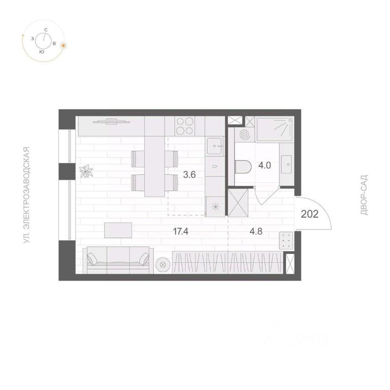 Apartment Sale, 29.8 sq. m. at ARTEL (Artel), Elektrozavodskaya Street, Moscow, Russia #1
