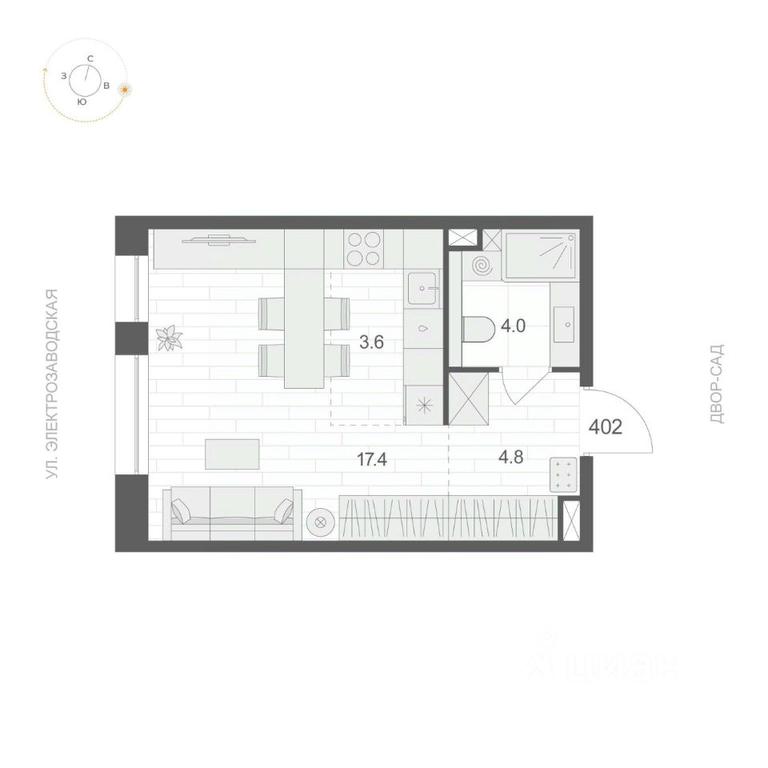 Apartment Sale, 29.8 sq. m. at ARTEL (Artel), Elektrozavodskaya Street, Moscow, Russia #1