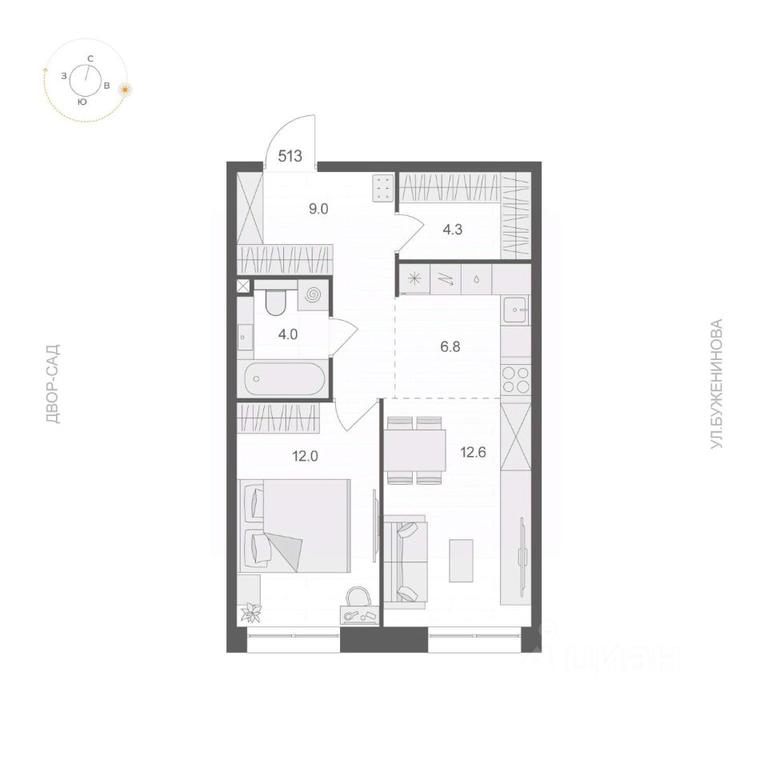 Apartment Sale, 48.7 sq. m. at ARTEL (Artel), Elektrozavodskaya Street, Moscow, Russia #1