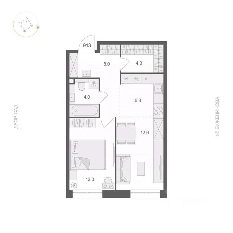 Apartment Sale, 47.7 sq. m. at ARTEL (Artel), Elektrozavodskaya Street, Moscow, Russia #1