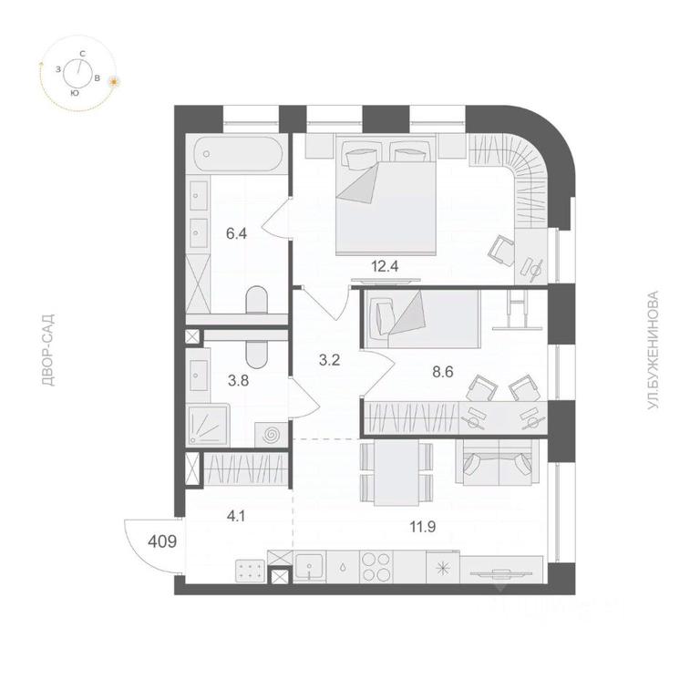 1-BD Apartment Sale, 50.4平方米 at ARTEL (Artel), Elektrozavodskaya Street, Moscow, Russia #1 1-BD Apartment Sale, 50.4平方米 at ARTEL (Artel), Elektrozavodskaya Street, Moscow, Russia #1