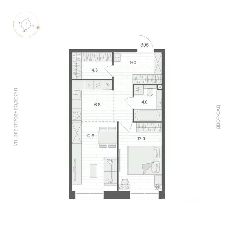 Apartment Sale, 48.7 sq. m. at ARTEL (Artel), Elektrozavodskaya Street, Moscow, Russia #1 Apartment Sale, 48.7 sq. m. at ARTEL (Artel), Elektrozavodskaya Street, Moscow, Russia #1