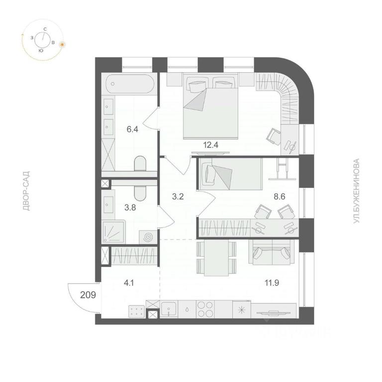 1-BD Apartment Sale, 50.4 sq. m. at ARTEL (Artel), Elektrozavodskaya Street, Moscow, Russia #1 1-BD Apartment Sale, 50.4 sq. m. at ARTEL (Artel), Elektrozavodskaya Street, Moscow, Russia #1