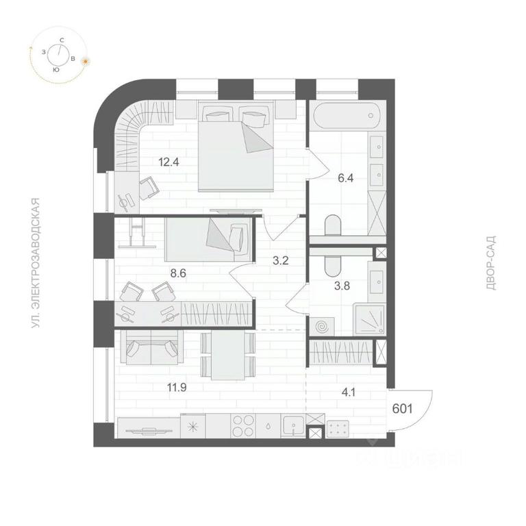 1-BD Apartment Sale, 50.4 sq. m. at ARTEL (Artel), Elektrozavodskaya Street, Moscow, Russia #1 1-BD Apartment Sale, 50.4 sq. m. at ARTEL (Artel), Elektrozavodskaya Street, Moscow, Russia #1