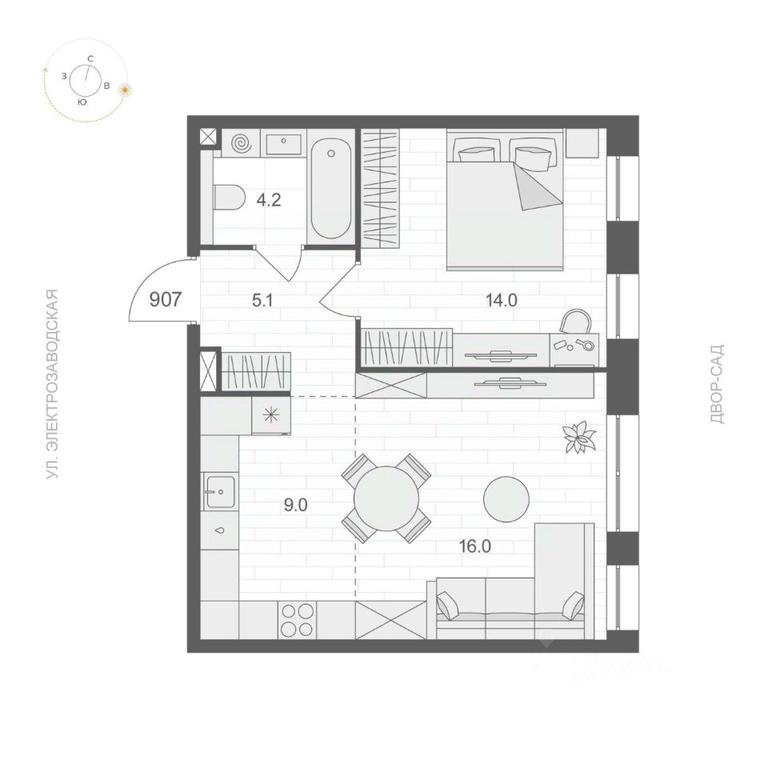 Apartment Sale, 48.3 sq. m. at ARTEL (Artel), Elektrozavodskaya Street, Moscow, Russia #1