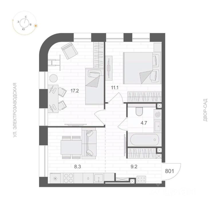 1-BD Apartment Sale, 50.5 sq. m. at ARTEL (Artel), Elektrozavodskaya Street, Moscow, Russia #1 1-BD Apartment Sale, 50.5 sq. m. at ARTEL (Artel), Elektrozavodskaya Street, Moscow, Russia #1