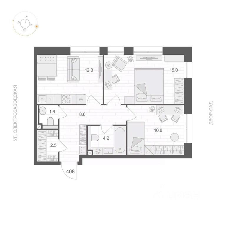 1-BD Apartment Sale, 55 sq. m. at ARTEL (Artel), Elektrozavodskaya Street, Moscow, Russia #1 1-BD Apartment Sale, 55 sq. m. at ARTEL (Artel), Elektrozavodskaya Street, Moscow, Russia #1