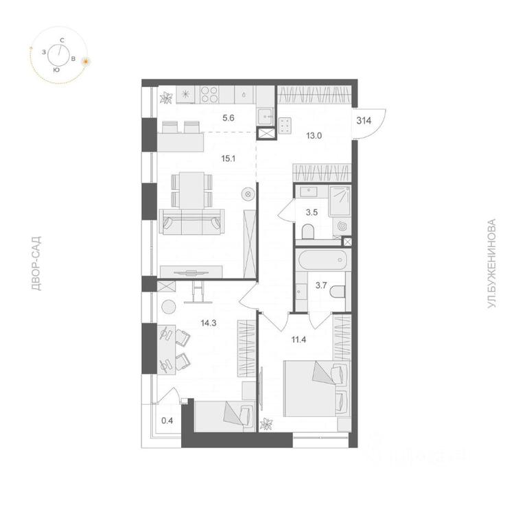 1-BD Apartment Sale, 66.8 sq. m. at ARTEL (Artel), Elektrozavodskaya Street, Moscow, Russia #1 1-BD Apartment Sale, 66.8 sq. m. at ARTEL (Artel), Elektrozavodskaya Street, Moscow, Russia #1