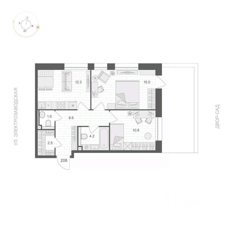 1-BD Apartment Sale, 55 sq. m. at ARTEL (Artel), Elektrozavodskaya Street, Moscow, Russia #1 1-BD Apartment Sale, 55 sq. m. at ARTEL (Artel), Elektrozavodskaya Street, Moscow, Russia #1