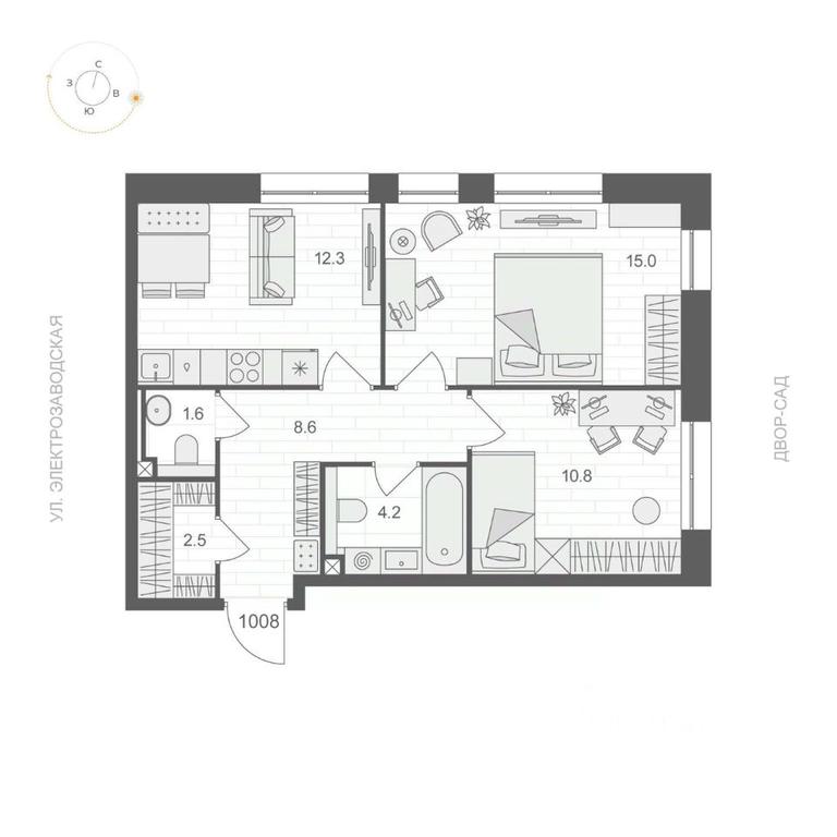 1-BD Apartment Sale, 55 sq. m. at ARTEL (Artel), Elektrozavodskaya Street, Moscow, Russia #1 1-BD Apartment Sale, 55 sq. m. at ARTEL (Artel), Elektrozavodskaya Street, Moscow, Russia #1