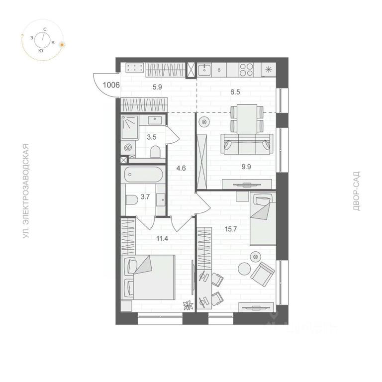 1-BD Apartment Sale, 61.2 sq. m. at ARTEL (Artel), Elektrozavodskaya Street, Moscow, Russia #1 1-BD Apartment Sale, 61.2 sq. m. at ARTEL (Artel), Elektrozavodskaya Street, Moscow, Russia #1