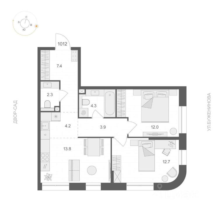 1-BD Apartment Sale, 60.6 sq. m. at ARTEL (Artel), Elektrozavodskaya Street, Moscow, Russia #1 1-BD Apartment Sale, 60.6 sq. m. at ARTEL (Artel), Elektrozavodskaya Street, Moscow, Russia #1