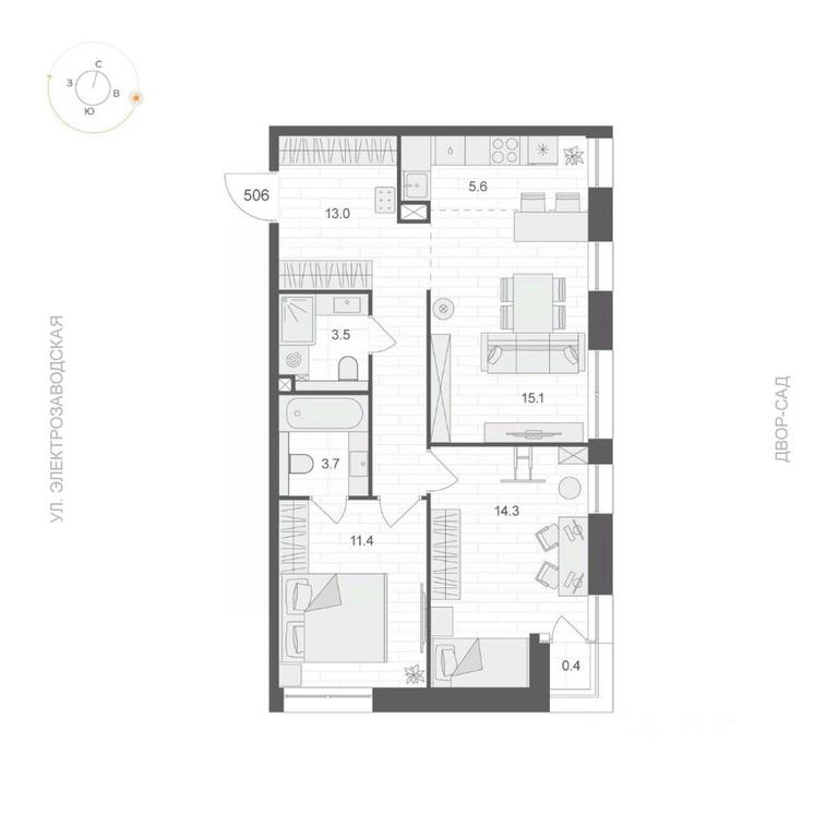 1-BD Apartment Sale, 66.8 sq. m. at ARTEL (Artel), Elektrozavodskaya Street, Moscow, Russia #1 1-BD Apartment Sale, 66.8 sq. m. at ARTEL (Artel), Elektrozavodskaya Street, Moscow, Russia #1