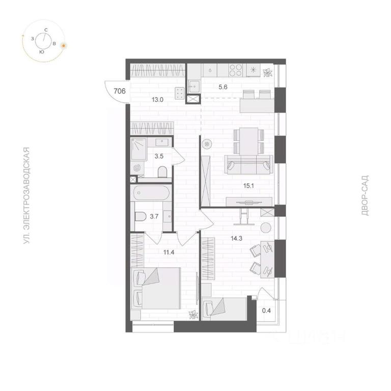 1-BD Apartment Sale, 66.8 sq. m. at ARTEL (Artel), Elektrozavodskaya Street, Moscow, Russia #1 1-BD Apartment Sale, 66.8 sq. m. at ARTEL (Artel), Elektrozavodskaya Street, Moscow, Russia #1