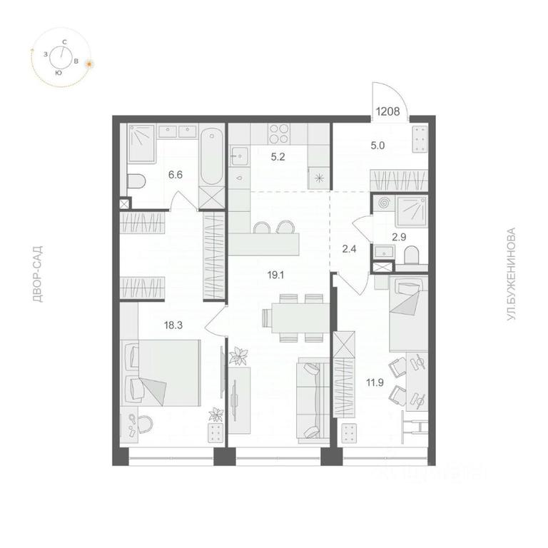 1-BD Apartment Sale, 71.4 sq. m. at ARTEL (Artel), Elektrozavodskaya Street, Moscow, Russia #1 1-BD Apartment Sale, 71.4 sq. m. at ARTEL (Artel), Elektrozavodskaya Street, Moscow, Russia #1