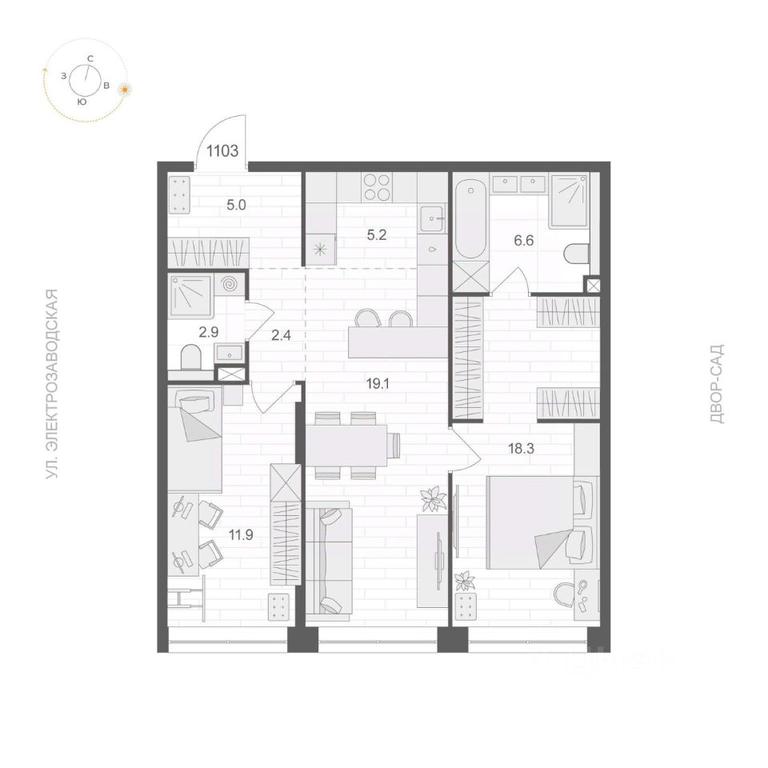 1-BD Apartment Sale, 71.4 sq. m. at ARTEL (Artel), Elektrozavodskaya Street, Moscow, Russia #1 1-BD Apartment Sale, 71.4 sq. m. at ARTEL (Artel), Elektrozavodskaya Street, Moscow, Russia #1