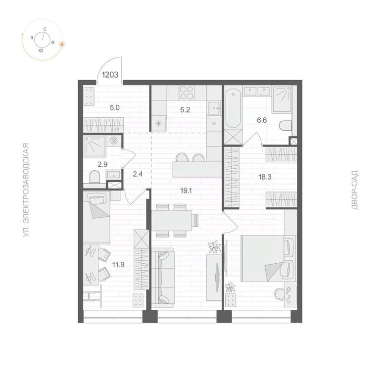 1-BD Apartment Sale, 71.4 sq. m. at ARTEL (Artel), Elektrozavodskaya Street, Moscow, Russia #1 1-BD Apartment Sale, 71.4 sq. m. at ARTEL (Artel), Elektrozavodskaya Street, Moscow, Russia #1