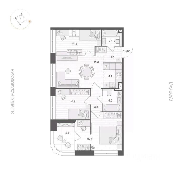 2-BD Apartment Sale, 70.2 sq. m. at ARTEL (Artel), Elektrozavodskaya Street, Moscow, Russia #1 2-BD Apartment Sale, 70.2 sq. m. at ARTEL (Artel), Elektrozavodskaya Street, Moscow, Russia #1