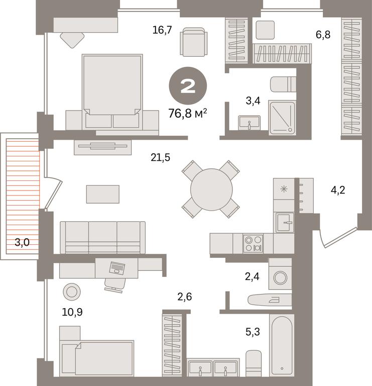 2-BD Apartment Sale, 76.8 sq. m. at Pervy kvartal, Kalinovaya ulitsa, derevnya Sapronovo, Leninskiy City District, Moscow Region, Russia #1 2-BD Apartment Sale, 76.8 sq. m. at Pervy kvartal, Kalinovaya ulitsa, derevnya Sapronovo, Leninskiy City District, Moscow Region, Russia #1