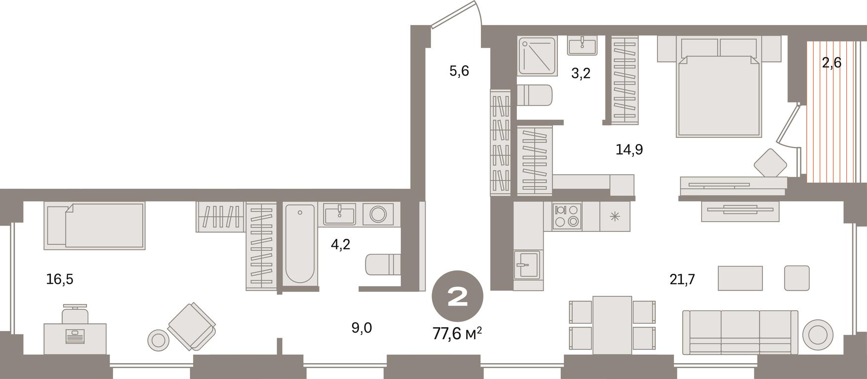 2-BD Apartment Sale, 77.6 sq. m. at Pervy kvartal, Kalinovaya ulitsa, derevnya Sapronovo, Leninskiy City District, Moscow Region, Russia #1 2-BD Apartment Sale, 77.6 sq. m. at Pervy kvartal, Kalinovaya ulitsa, derevnya Sapronovo, Leninskiy City District, Moscow Region, Russia #1