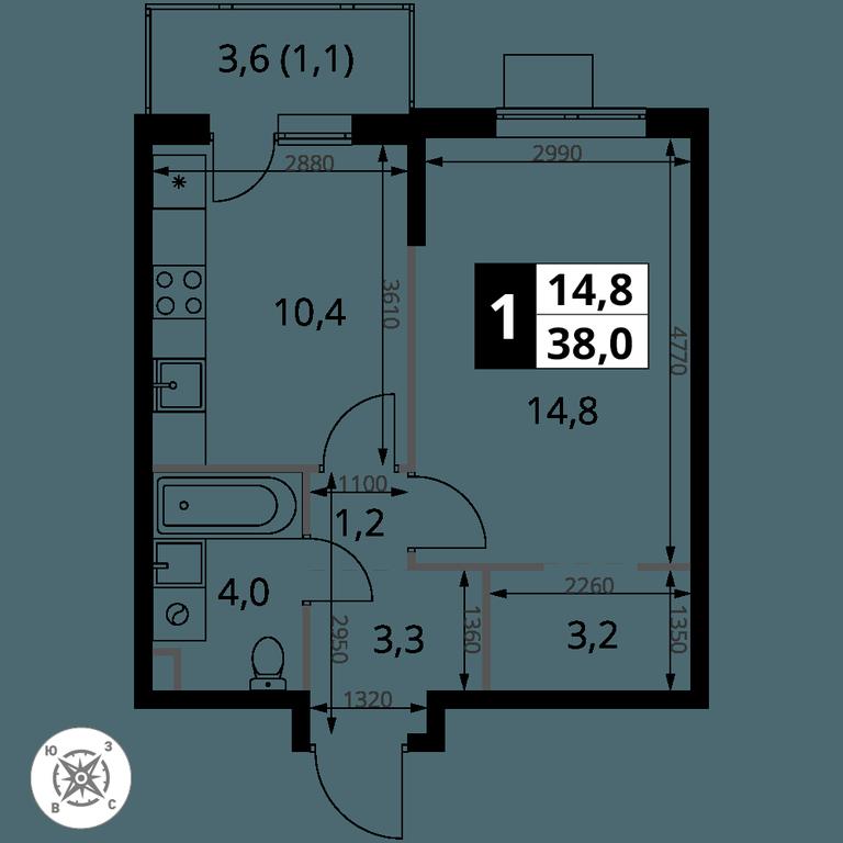 1-BD Apartment Sale, 38 sq. m. at Pervy Sheremetevskij, Komsomolskaya Street, 16, Khimki, Moscow Region, Russia #1 1-BD Apartment Sale, 38 sq. m. at Pervy Sheremetevskij, Komsomolskaya Street, 16, Khimki, Moscow Region, Russia #1